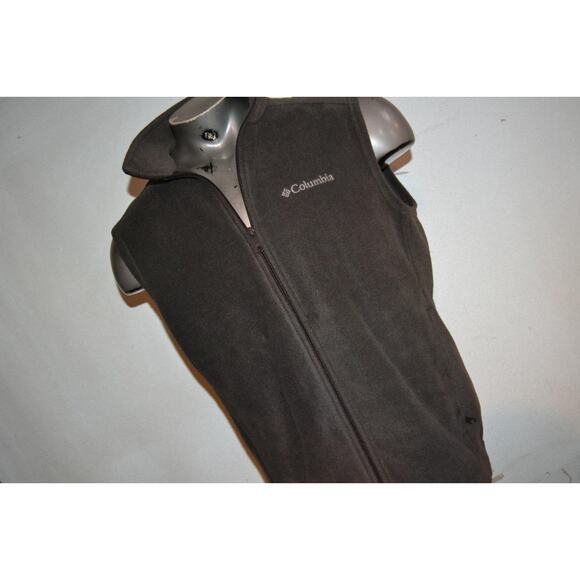 32783 Columbia Fleece Jacket Vest Gray Polyester Size Medium Mens - Picture 3 of 8